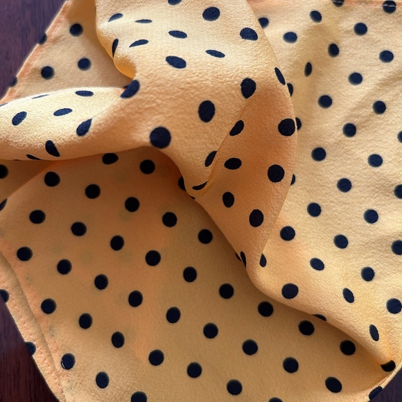 Colorful Polka Dot and Striped Scarves lot of 4 silk vintage scarfs - Picture 8 of 8